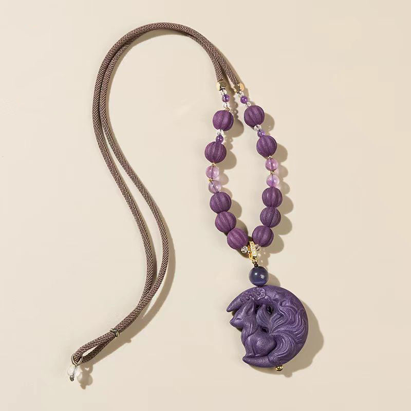 Rose & Osmanthus Herbal Incense Fox Necklace