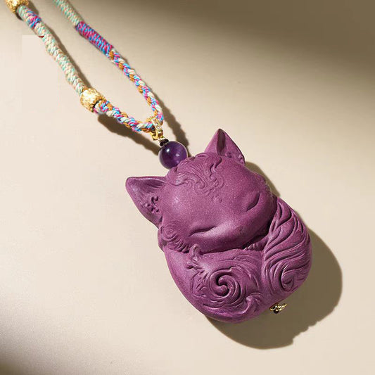 Rose & Osmanthus Herbal Incense Fox Necklace