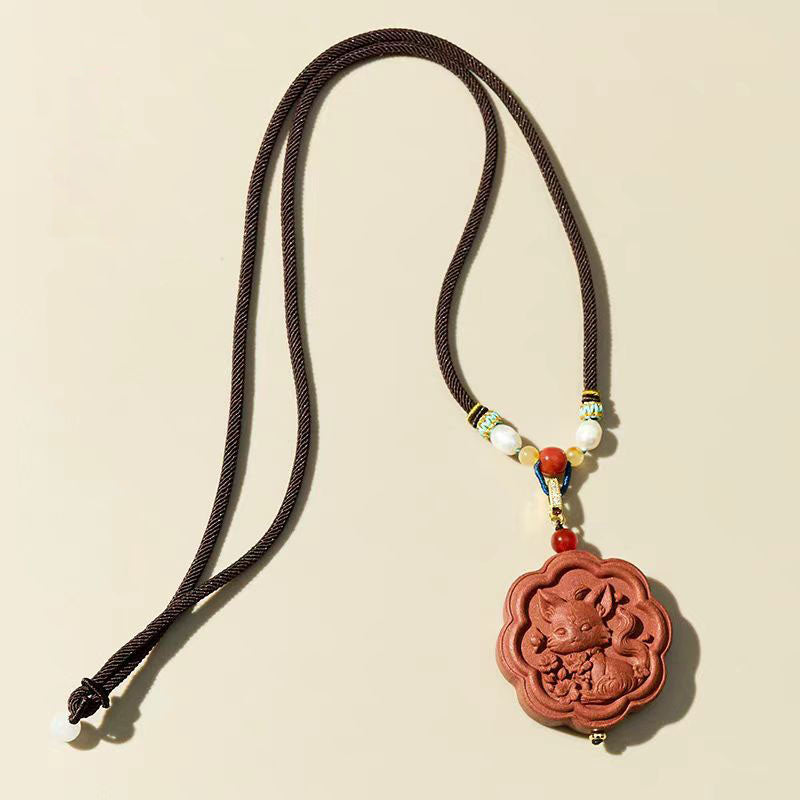 Jasmine & Osmanthus Herbal Incense Fox Necklace