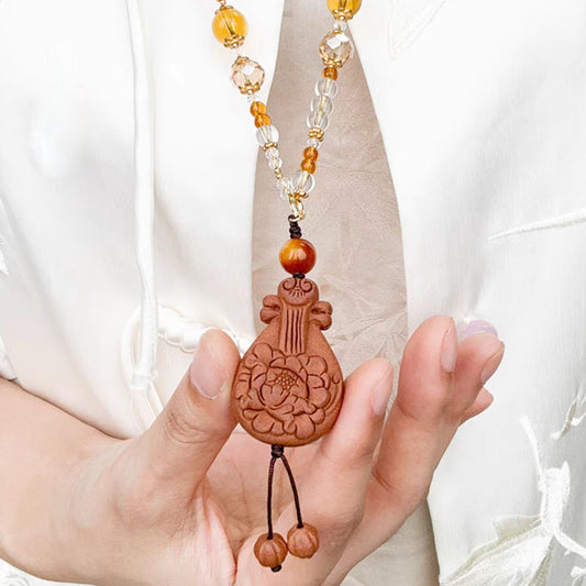 Tulip & Osmanthus Herbal Incense Lute Necklace