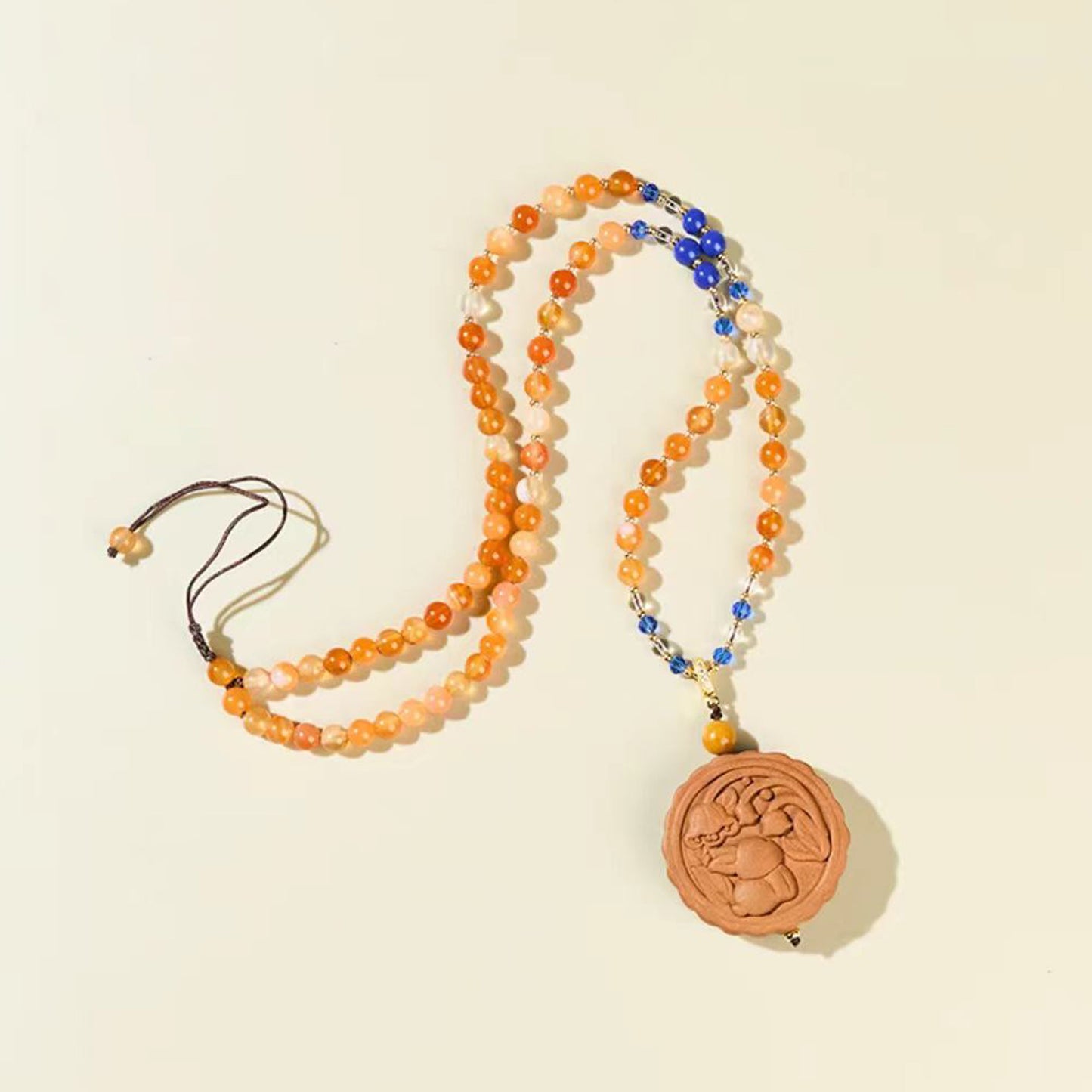 Tulip & Osmanthus Herbal Incense Rabbit Necklace