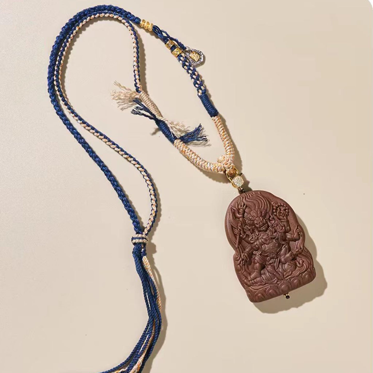 Lemon & Lemongrass Herbal Incense Protector Deity Necklace