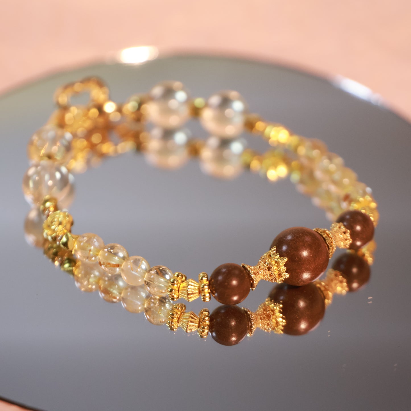 Citrine & Ambergris Agarwood Incense Beads Bracelet