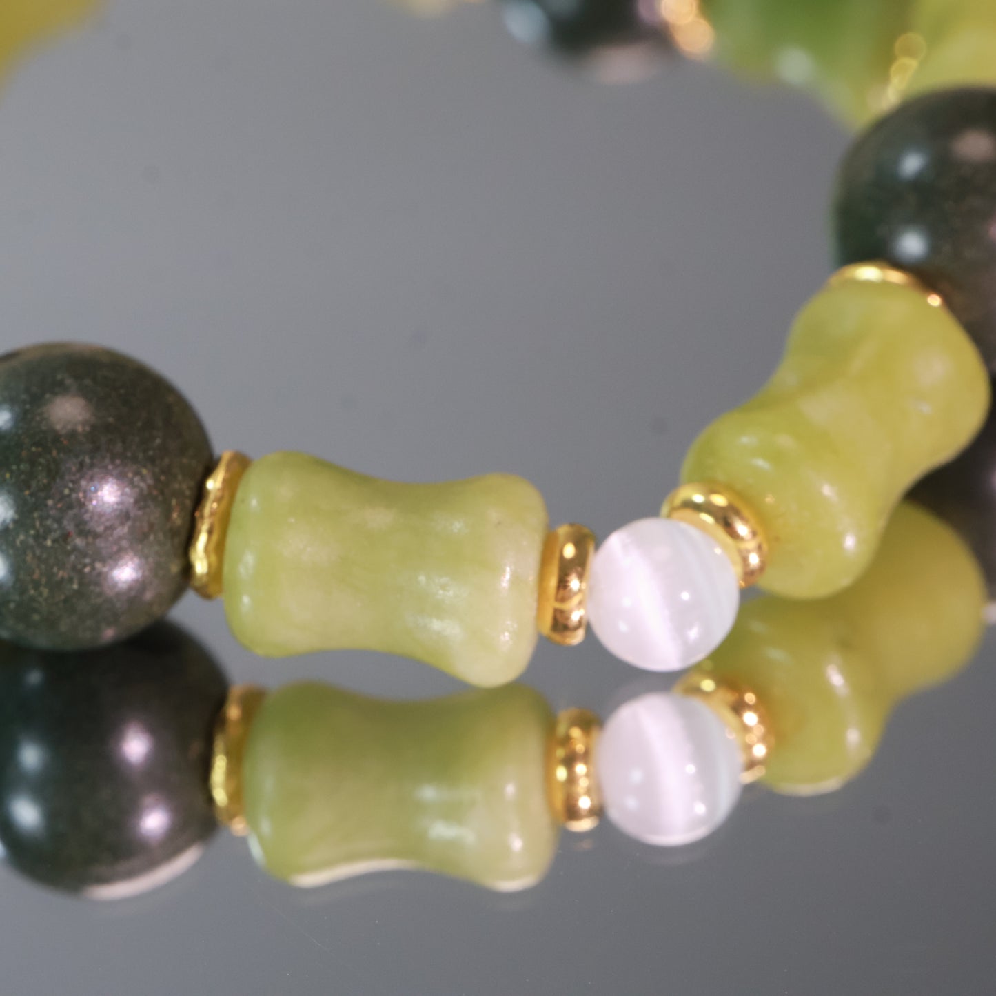 Jade & Lavender Agarwood Herbal Incense Beads Bracelet